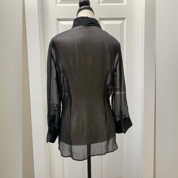 THEORY 💯 silk sheer blouse - Picture 5 of 9